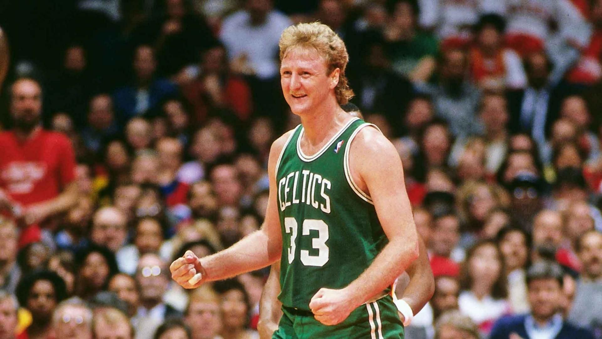 Larry Bird playing for the Boston Celtics
