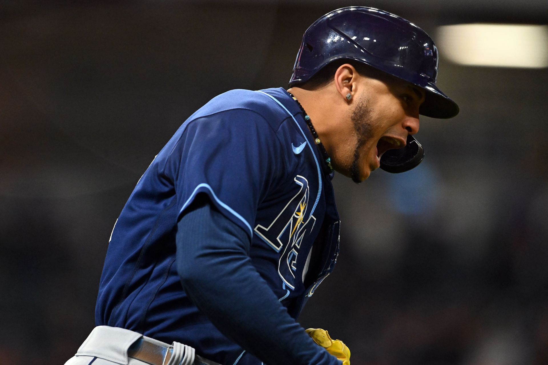 Jose Siri of the Tampa Bay Rays reacts after grounding out during a News  Photo - Getty Images