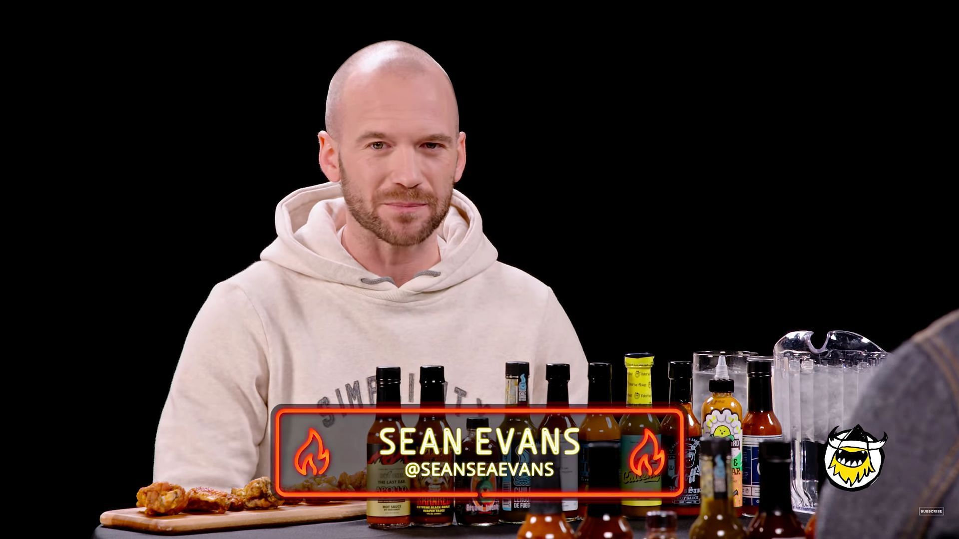 Sean Evans on Hot Ones (Screengrab: Hot Ones on YouTube)