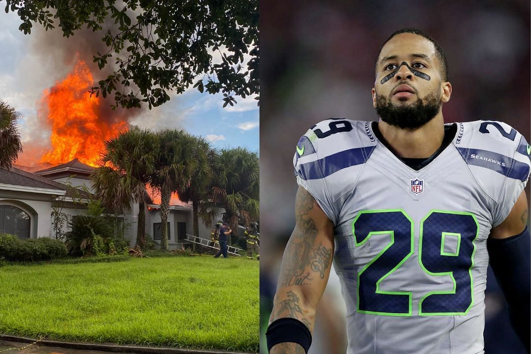 The home of former NFL star Earl Thomas on fire as firefighters are putting it out. 