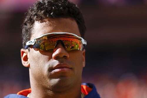 Russell Wilson at New York v Denver