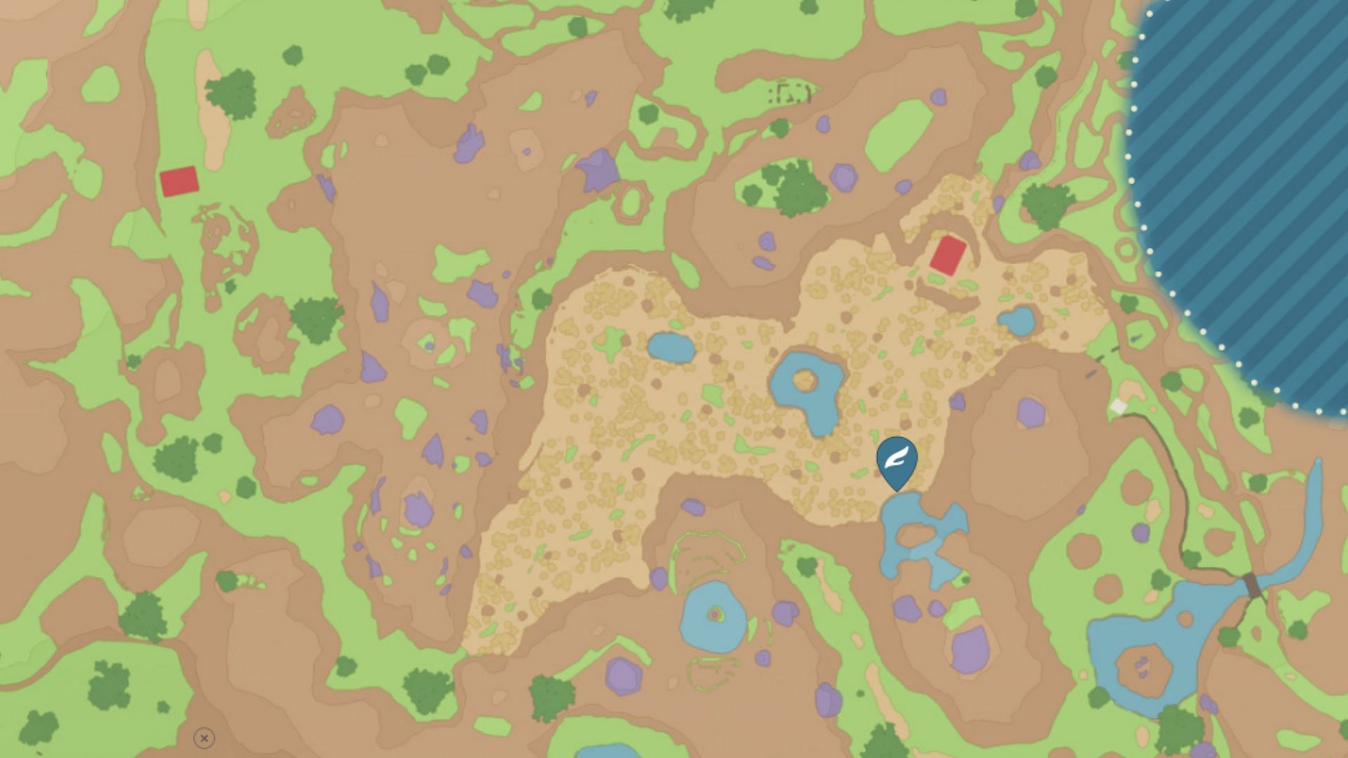 Fury Falls (Image via Map Genie)