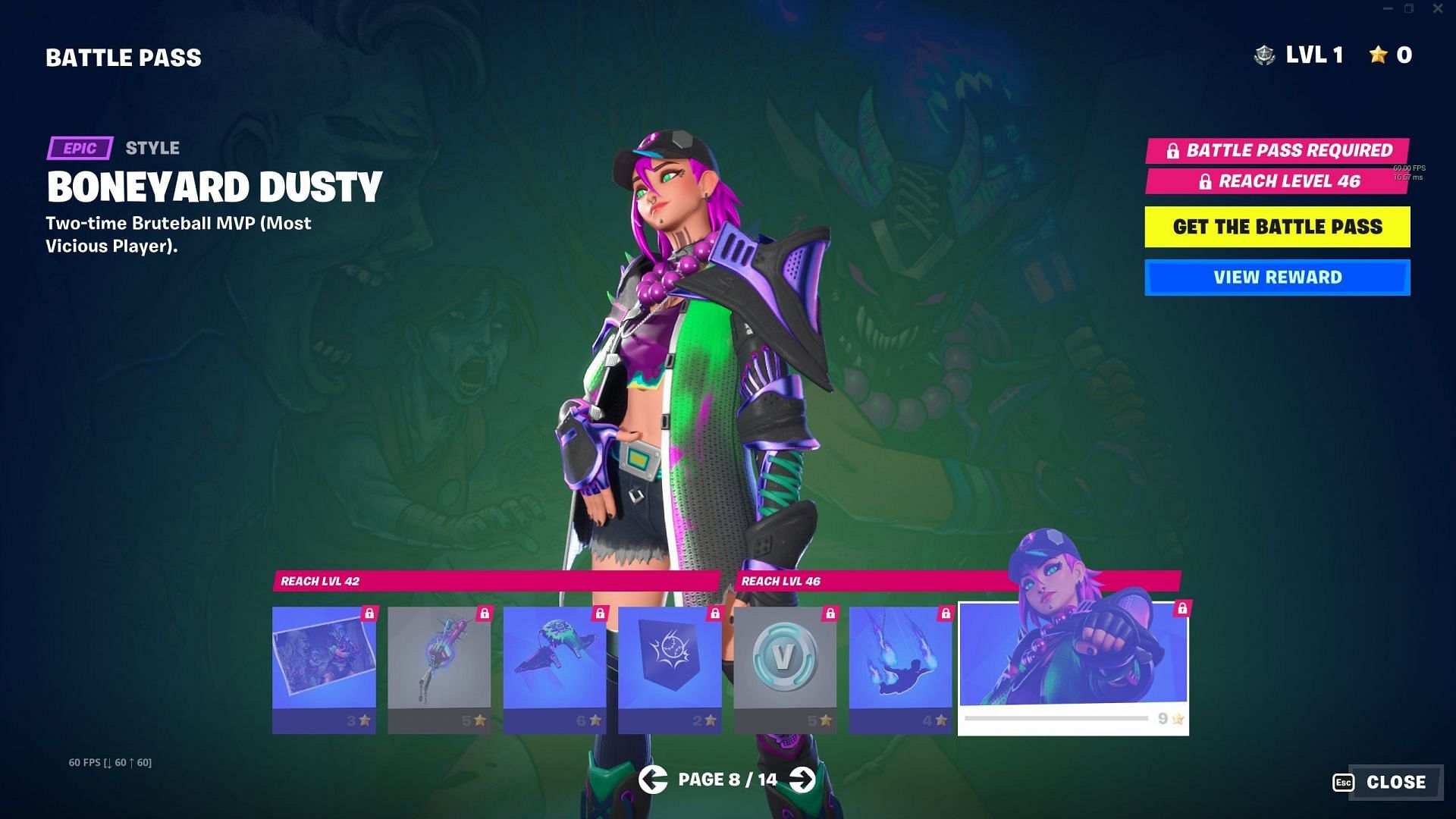 Fortnite Chapter 4 Season 1 Battle Pass page 8 (Image via iFireMonkey/Twitter)