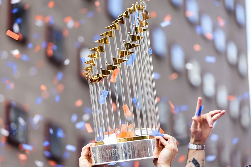 Houston astros 2022 world series champions commissioner's trophy