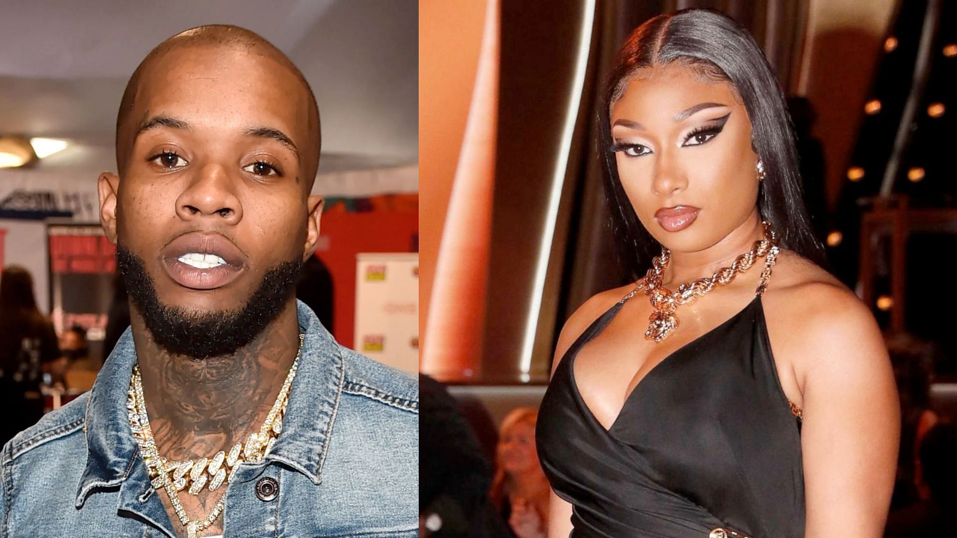 Tory Lanez (L) and Megan Thee Stallion (R) (Image via Getty/Alberto E. Rodriguez)