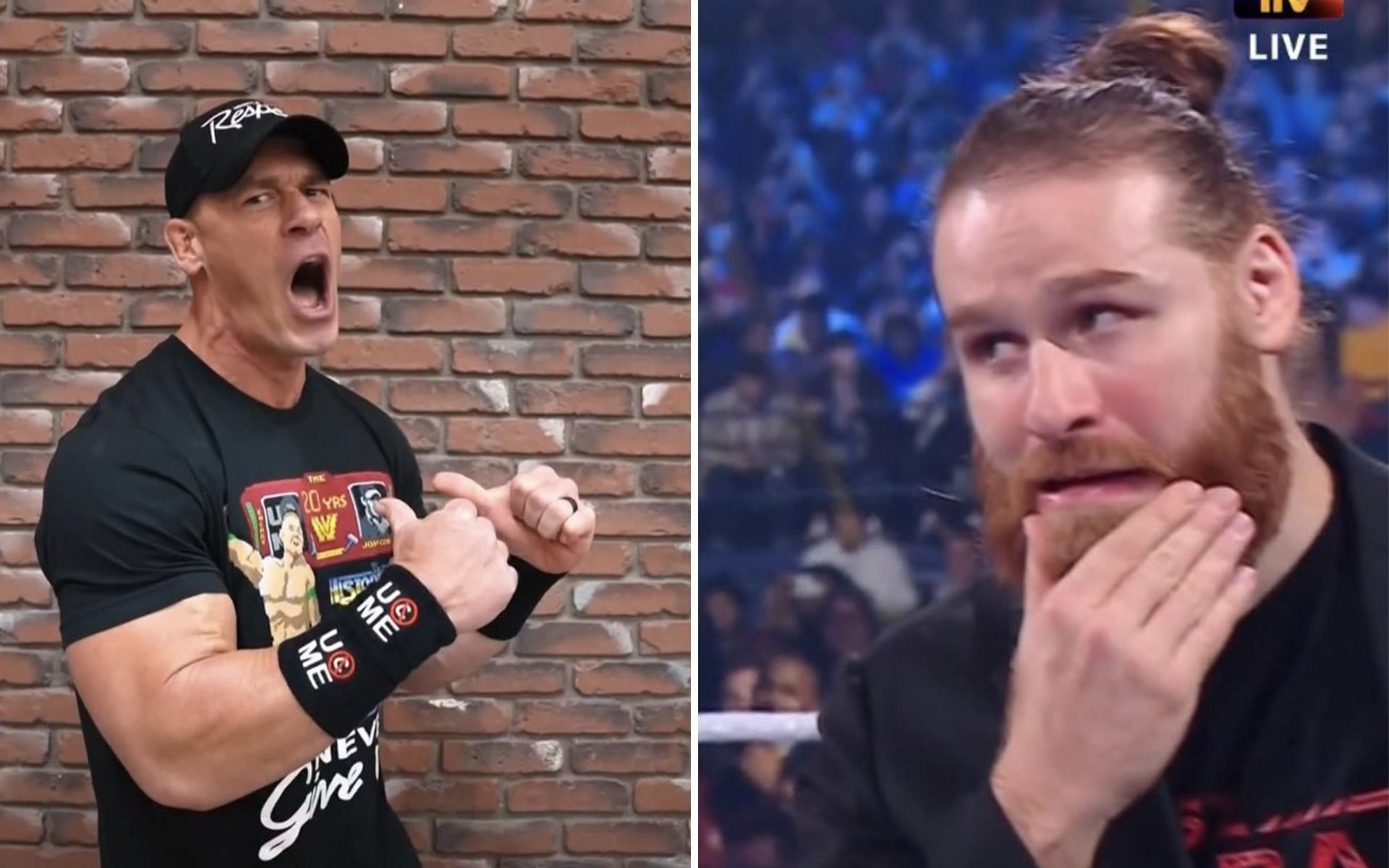 John Cena will return (left); Sami Zayn had an appearance change (right)