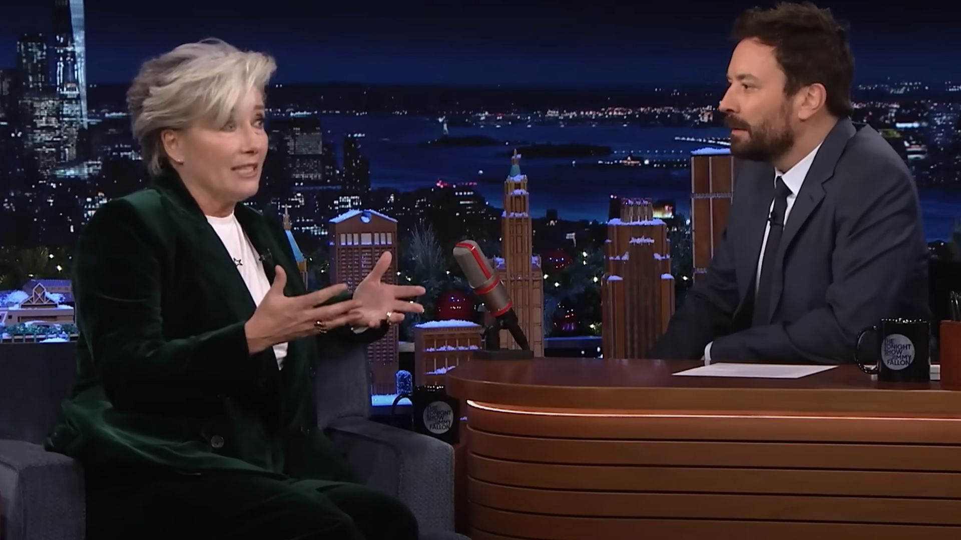 A still of Emma Thompson and Jimmy Fallon from The Tonight Show Starring Jimmy Fallon (Image Via The Tonight Show Starring Jimmy Fallon/YouTube)