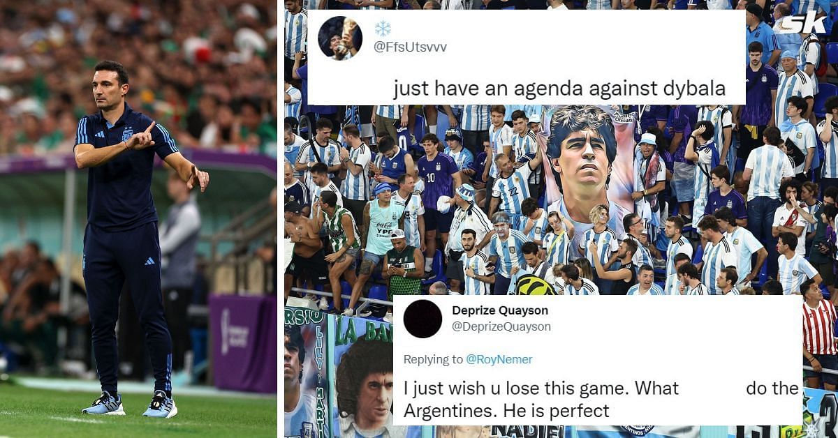 Fans left furious as 29-year-old Argentina star is named only on the bench for FIFA World Cup game against Australia