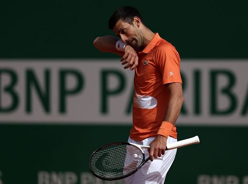 Novak Djokovic during the 2022 Rolex Monte-Carlo Masters