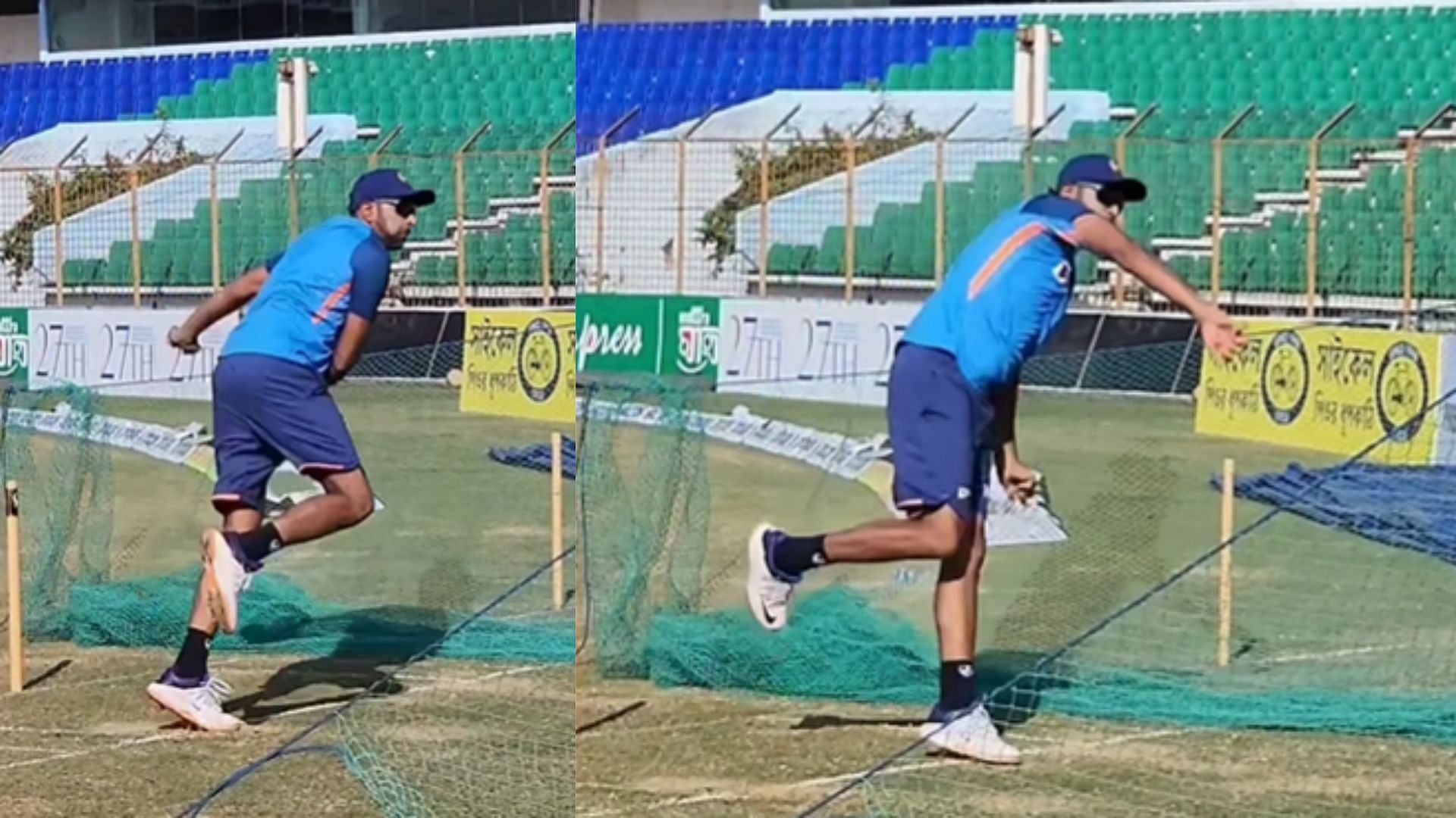 [WATCH] R Ashwin begins practice for Test series against Bangladesh 