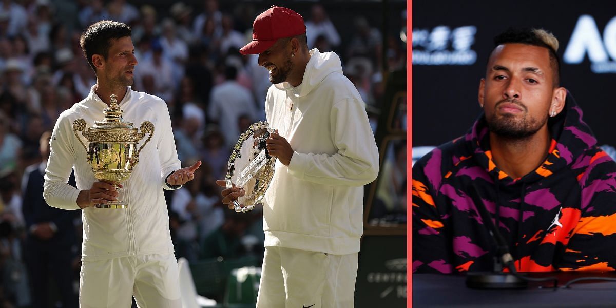 Novak Djokovic and Nick Kyrgios