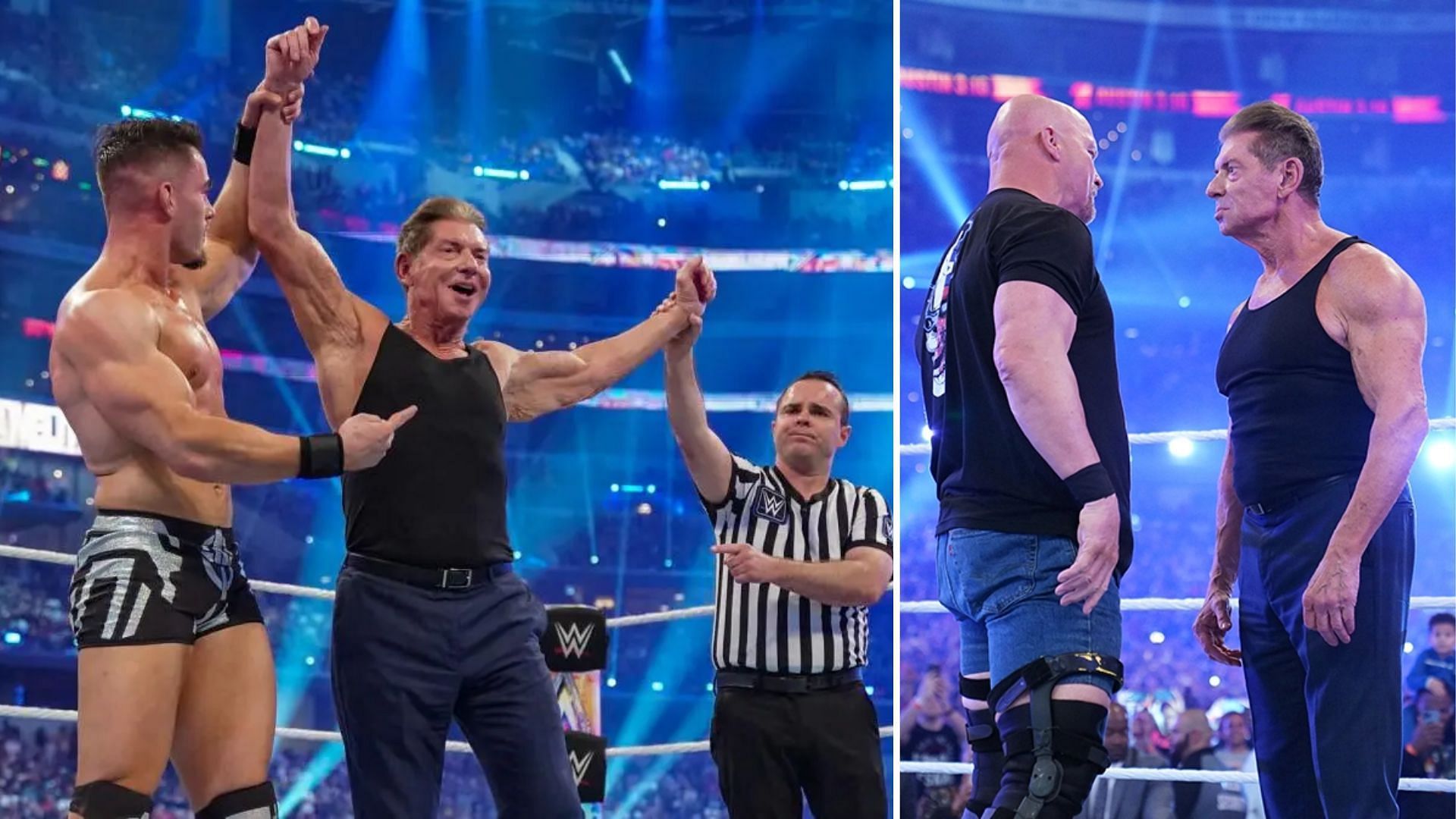 Vince McMahon defeated Pat McAfee and later confronted his arch-rival Steve Austin at WrestleMania