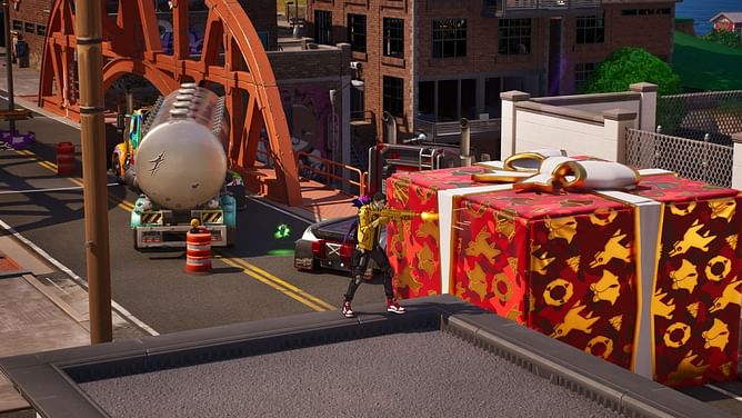How to throw Holiday Presents at different named locations in Fortnite