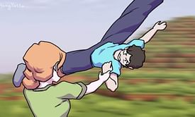 Minecraft Redditor animates hilarious diamond battle between Steve and Alex