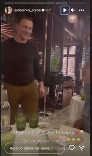 Aryna Sabalenka's Instagram story