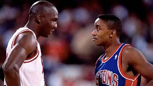 Michael Jordan and Isiah Thomas