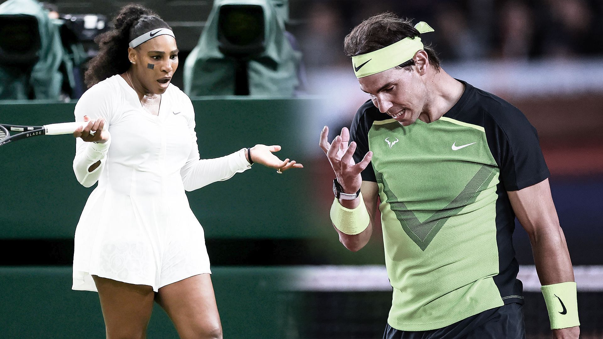 Serena Williams (L) and Rafael Nadal