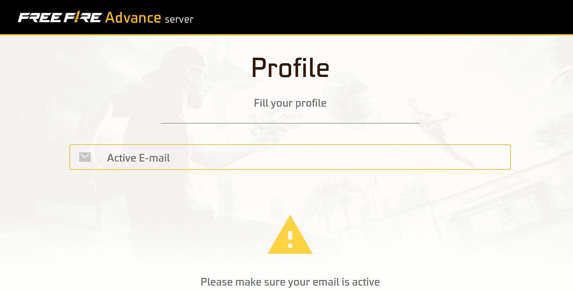Provide a valid and active email (Image via Garena)