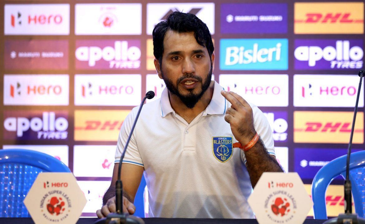 Kerala Blasters assistant coach Ishfaq Ahmed addressed the media ahead of the match against Odisha FC [Image: ISL Media]
