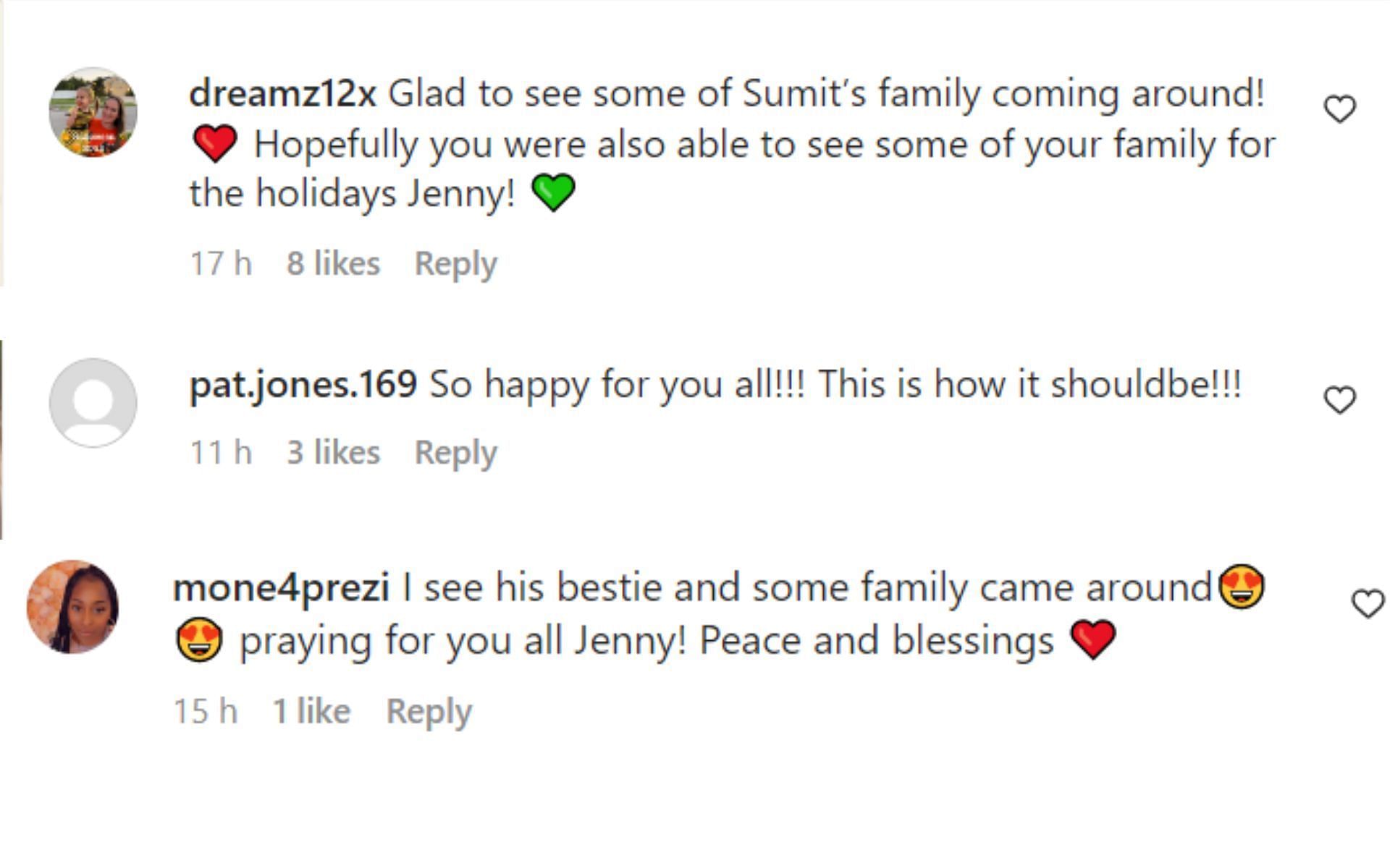 Fans are happy to see the couple getting accepted by the family (Images via sumitjenny/ Instagram)