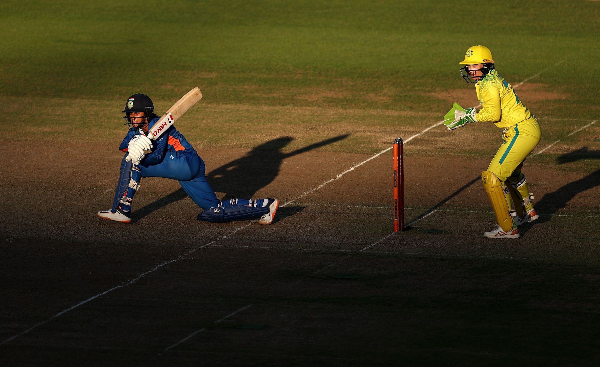 Jemimah Rodrigues in action against Australia at the Commonwealth Games, 2022.