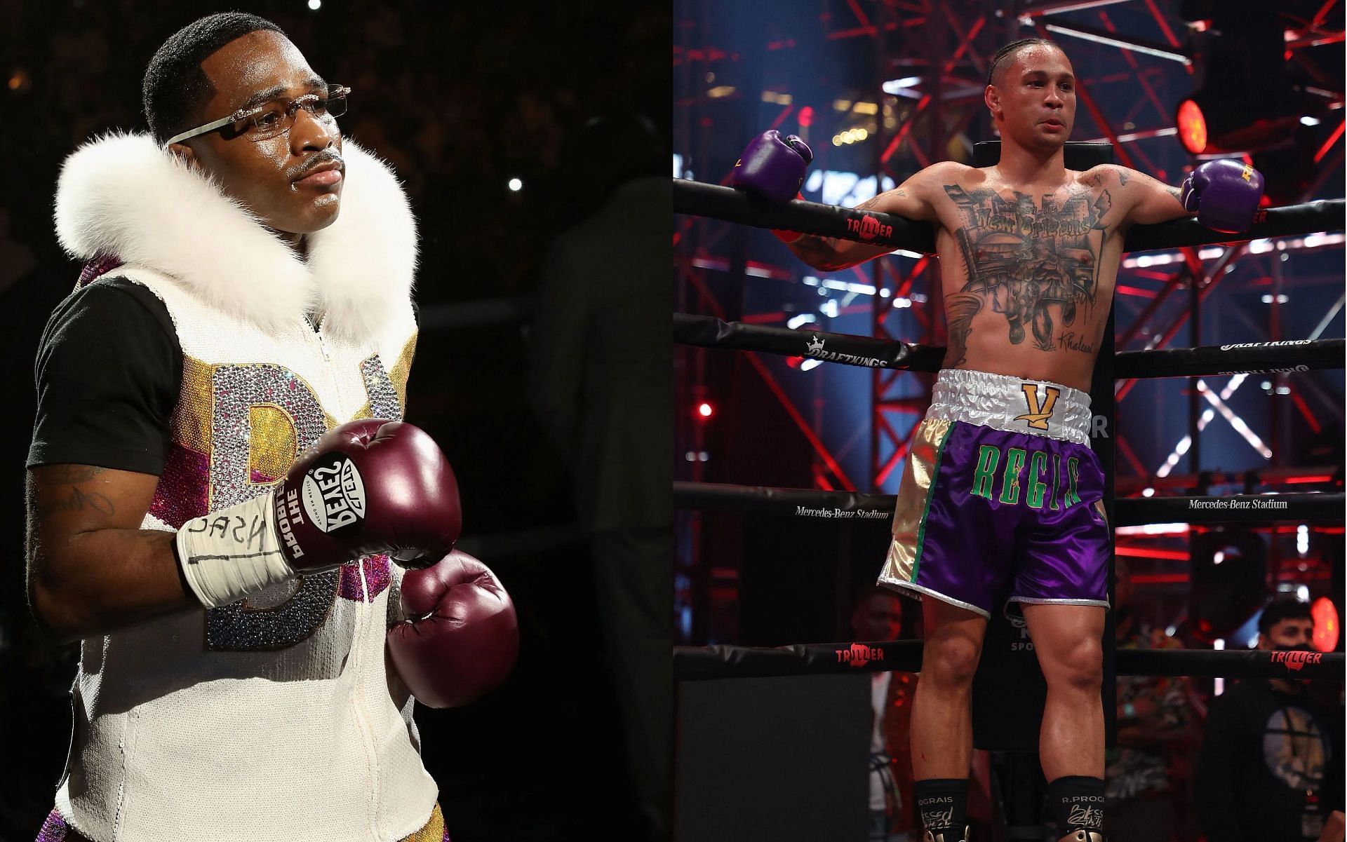 Adrien Broner (L), and Regis Prograis (R).