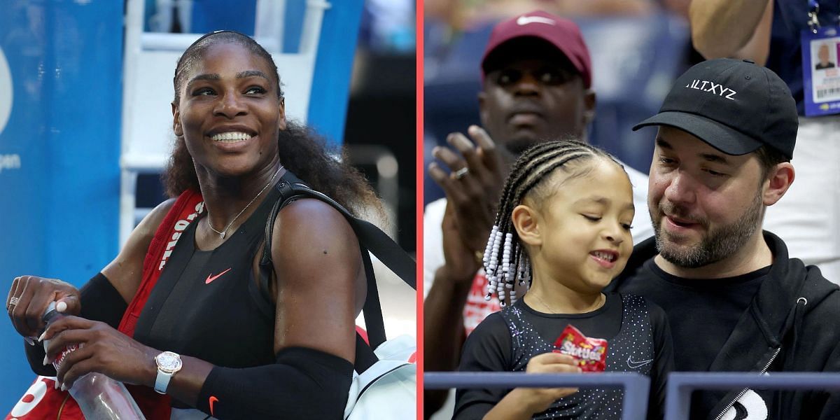 Alexis Ohanian shares a new sports card of Serena Williams and daughter Olympia.