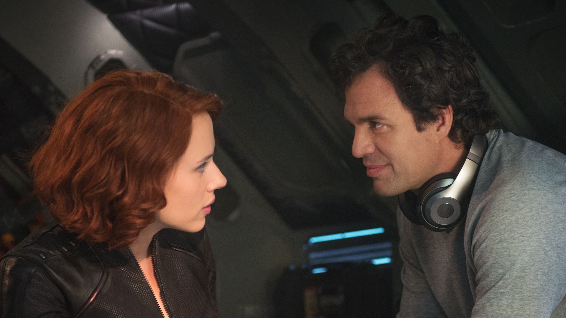 Natasha Romanoff / Black Widow and Bruce Banner in Avengers: Age of Ultron (Image via Marvel Studios)