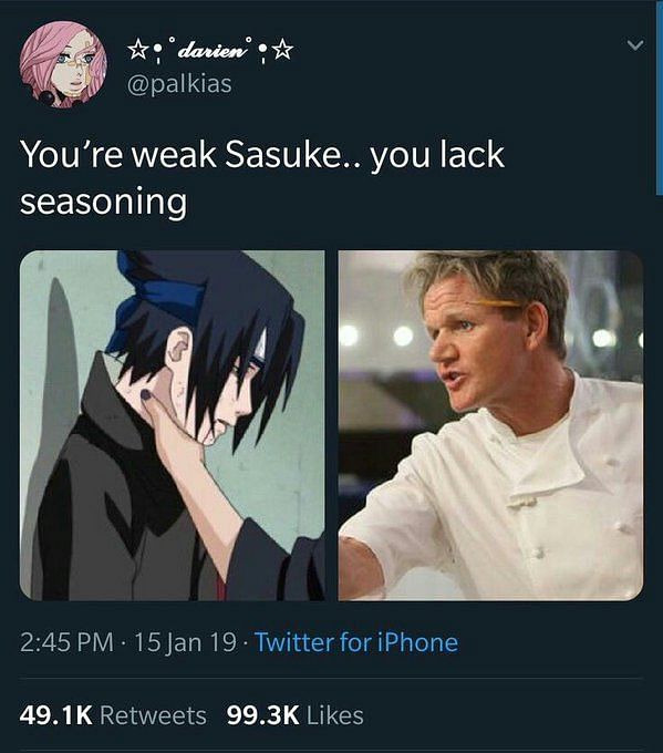 Those choking Sasuke memes are pretty funny am i doing it right   rAnimemes