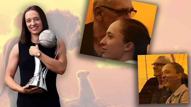 Watch: Iga Swiatek recreates iconic 'The Lion King' scene celebrating her 2022 season