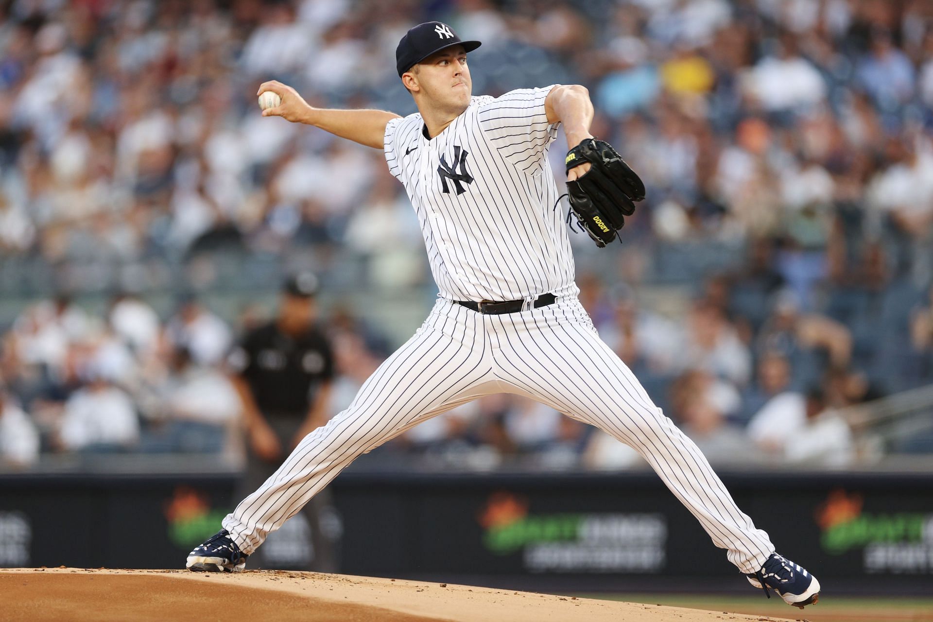 Jameson Taillon pitches during the first inning against the Toronto Blue Jays at Yankee Stadium.