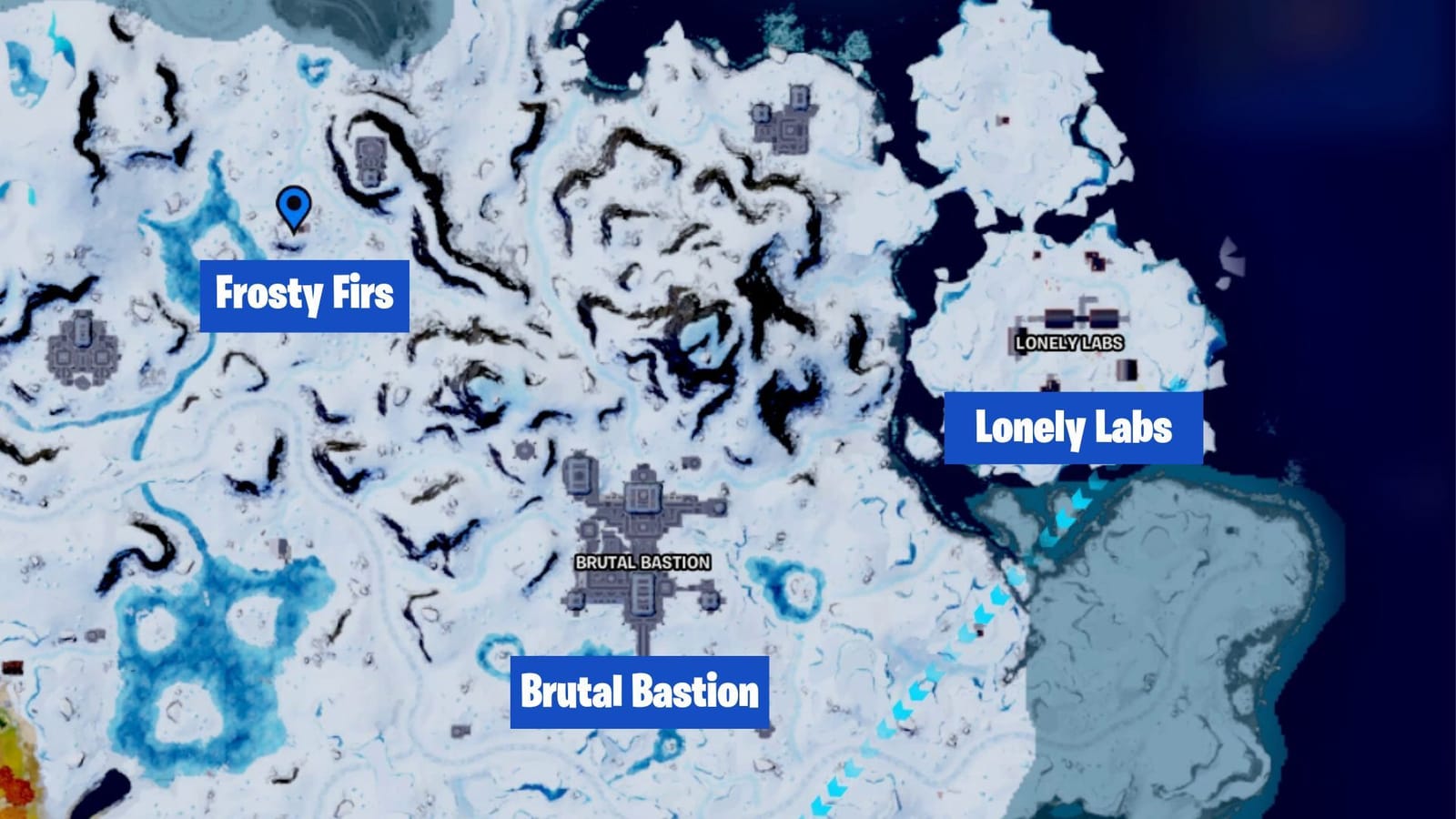 Where to hide in a giant snowball at Frosty Firs, Brutal Bastion, and