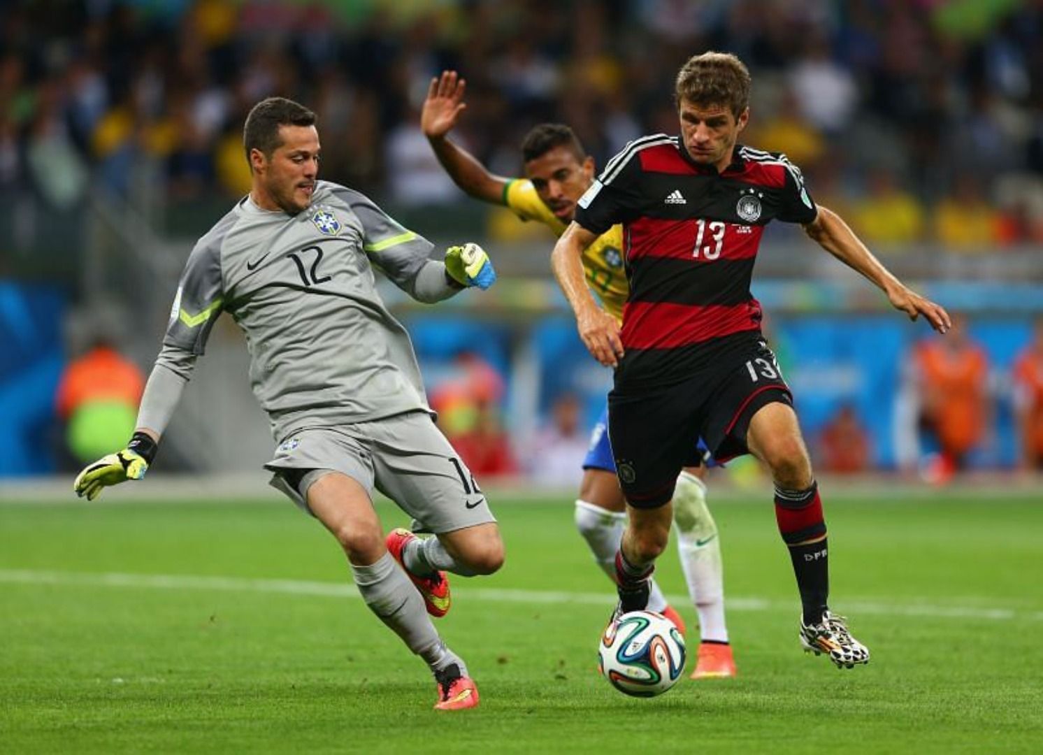 Julio Cesar during the ill-fated World Cup 2014 semifinal.