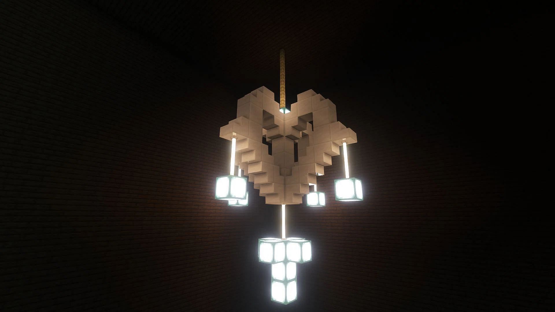 Sea lantern blocks can also be used to create beautiful chandeliers in Minecraft (Image via Mojang)