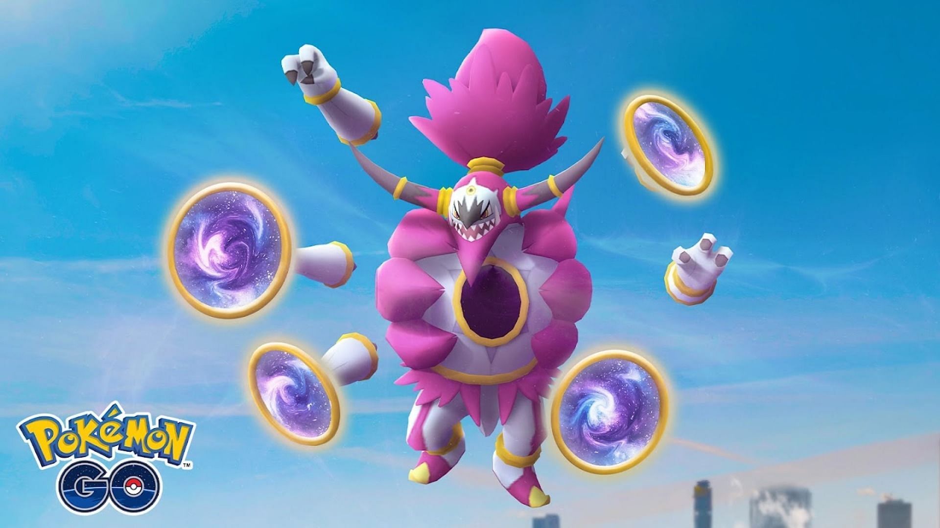 Official artwork for the first Elite Raid Boss, Hoopa Unbound (Image via Niantic)