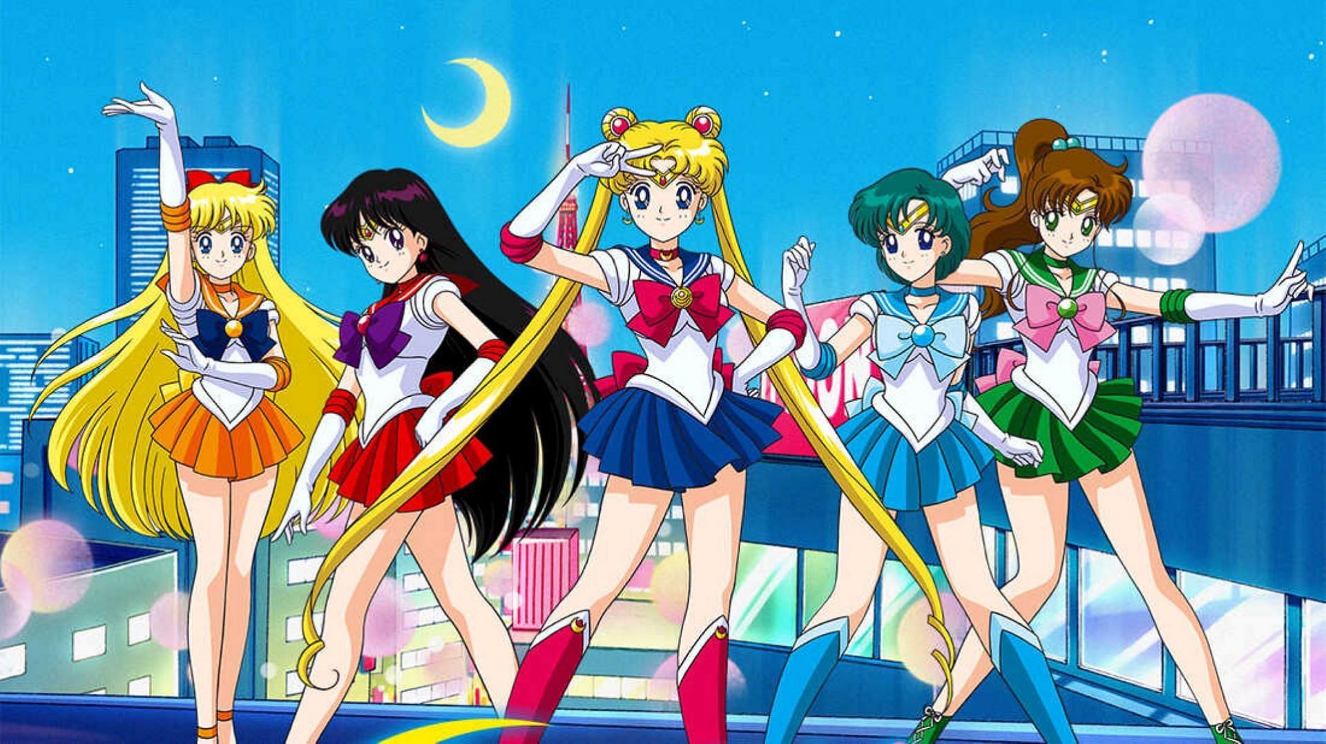 The original Sailor Moon cast from the original anime (Image via Toei Animation)