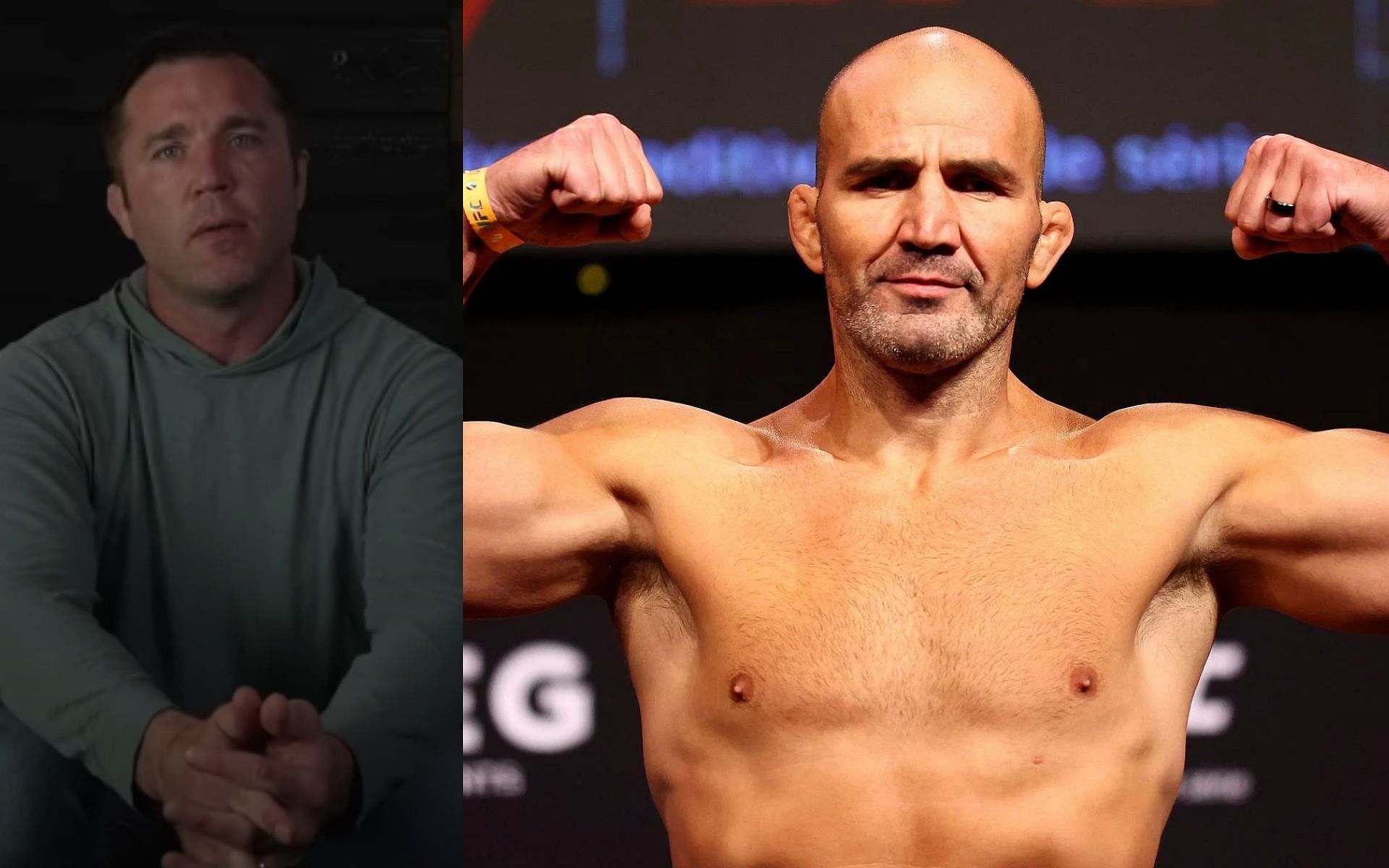 (L) Chael Sonnen {Photo credit: Chael Sonnen - YouTube}, and Glover Teixeira (R)