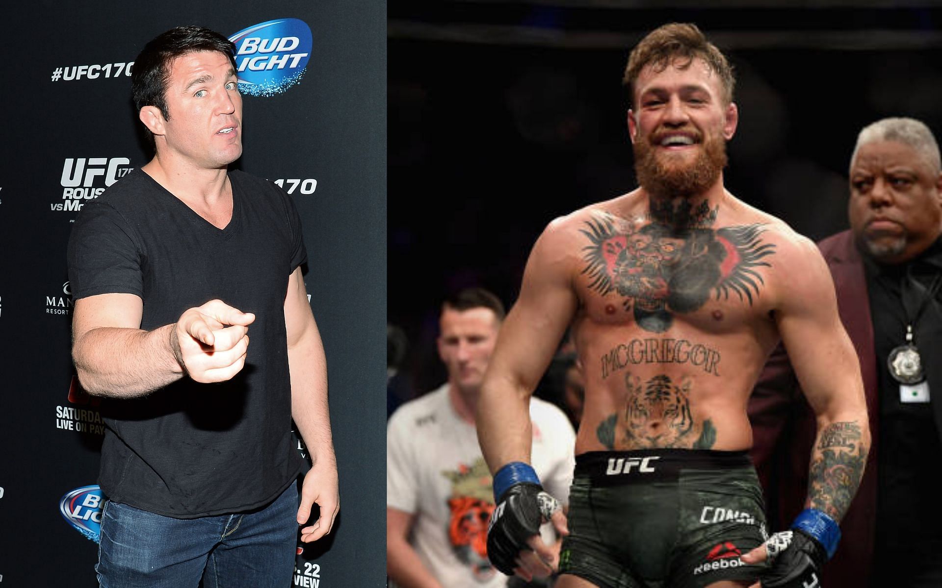 Chael Sonnen (left); Conor McGregor (right)