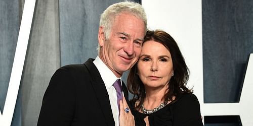 John McEnroe with his wife Patty Smyth.