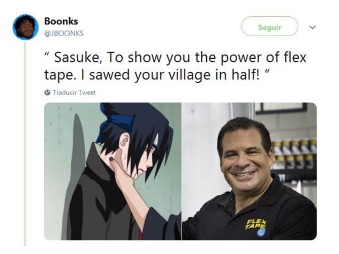 Choking Sasuke meme with Phil Swift (Image via Twitter)