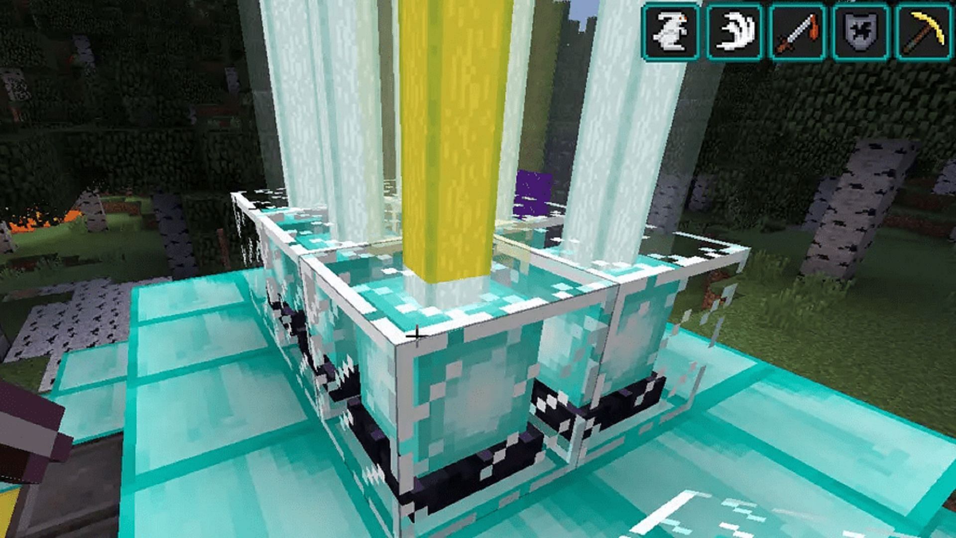 Beacons can be used to bestow powerful effects (Image via Mojang)