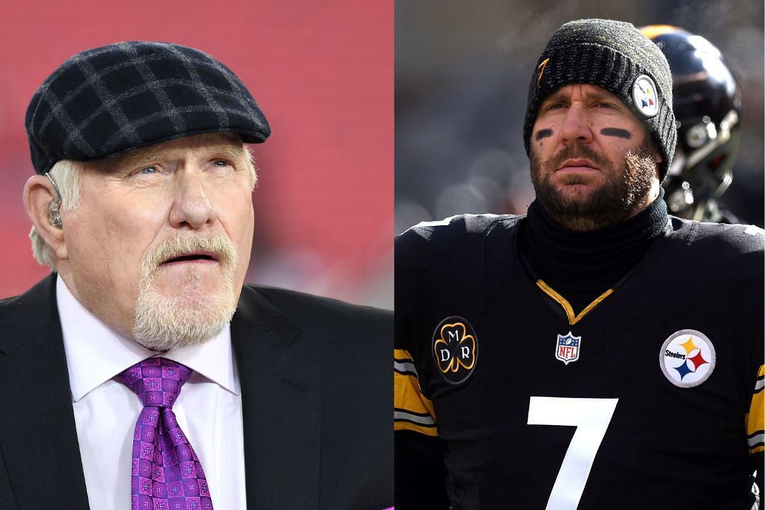 NFL HOF QB Terry Bradshaw (l) and former Steelers QB Ben Roethlisberger (r) 