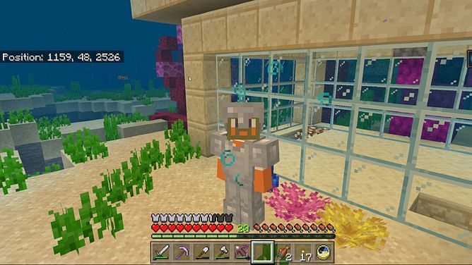 How to breathe underwater in Minecraft PE