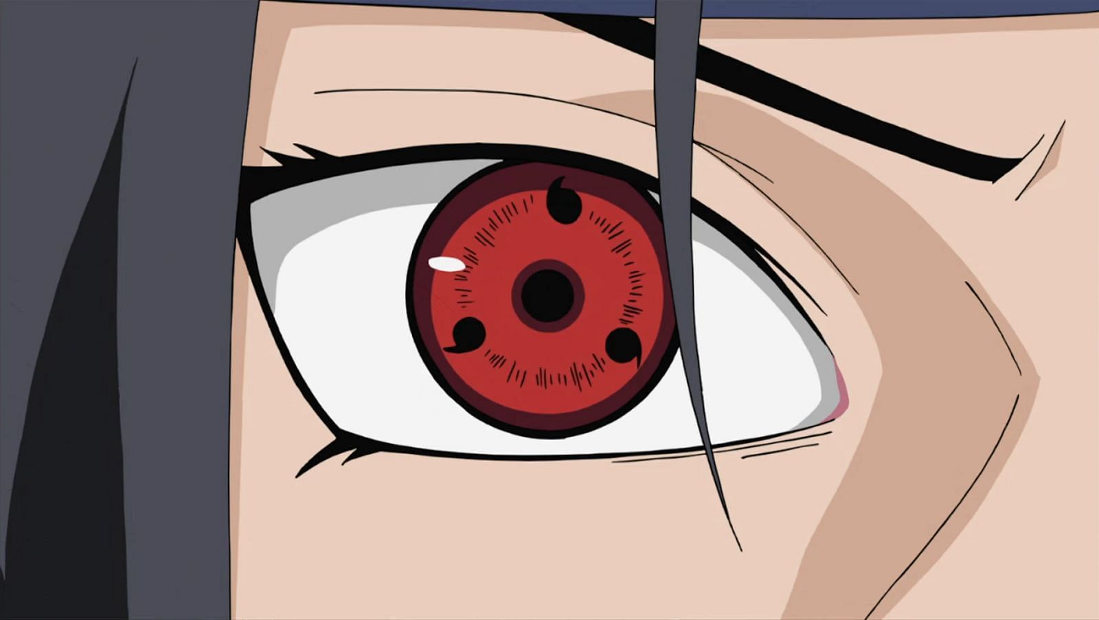 Sharingan with three tomoe as seen in Naruto anime (Image via Studio Pierrot)