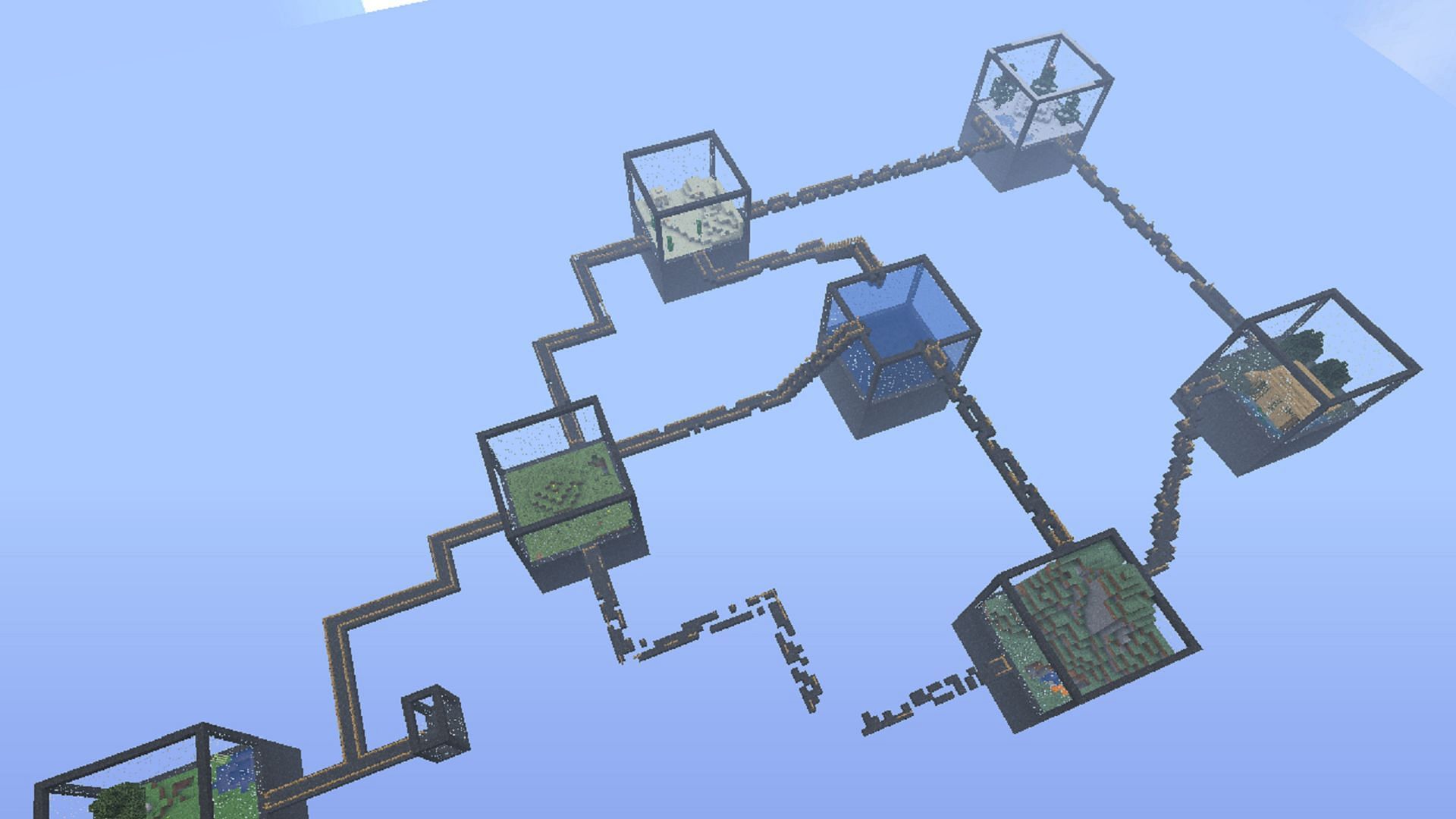 Cube Survival is an interesting take on traditional survival gameplay (Image via Adam3945/Minecraft Maps)