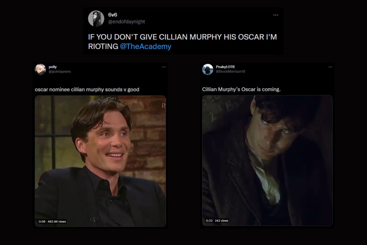 "I'm so psyched" Fans root for Cillian Murphy to win Oscar after