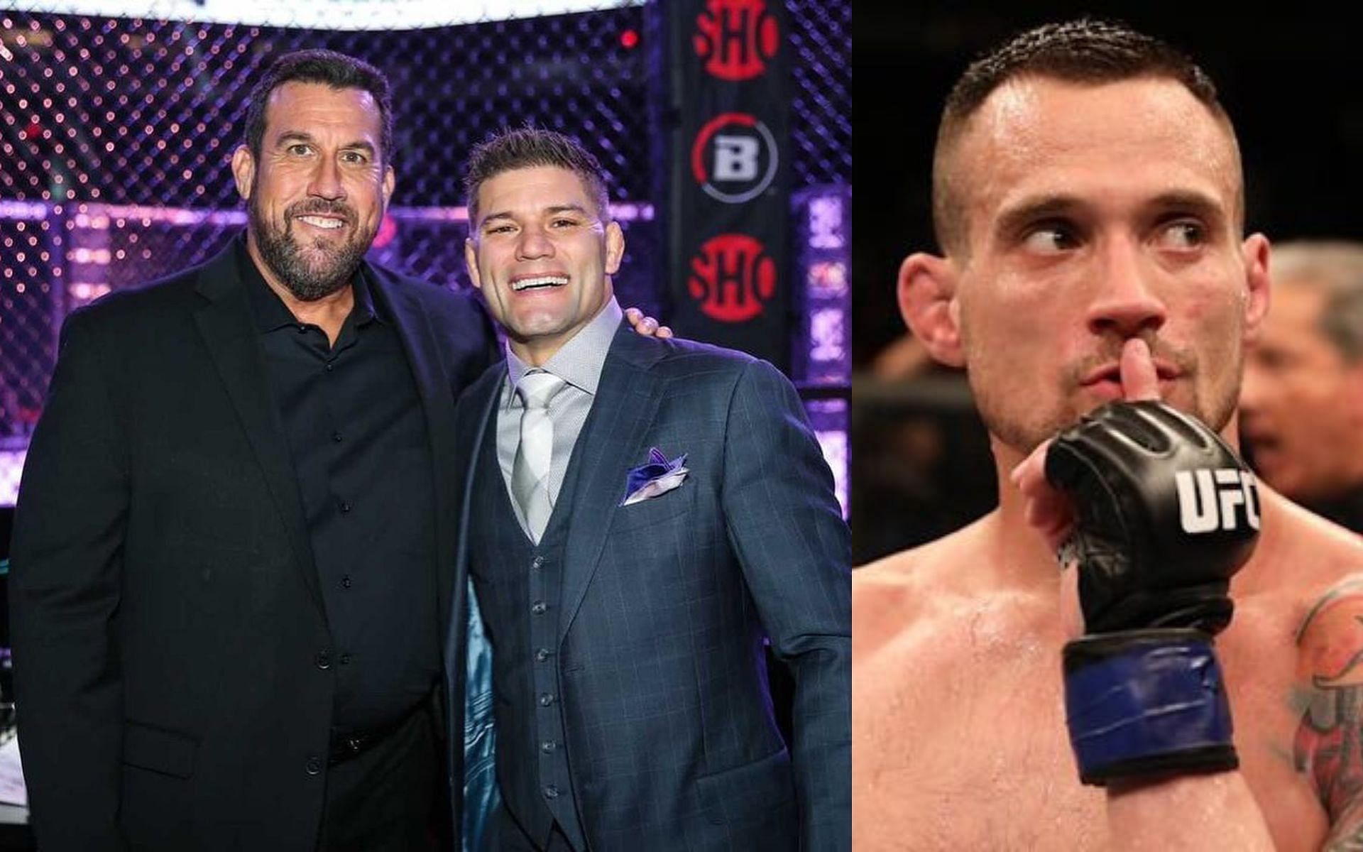 John McCarthy and Josh Thomson (left) [Image courtesy of @THEREALPUNK/Instagram]; James Krause (right) [image courtesy of @TheJamesKrause/Twitter]