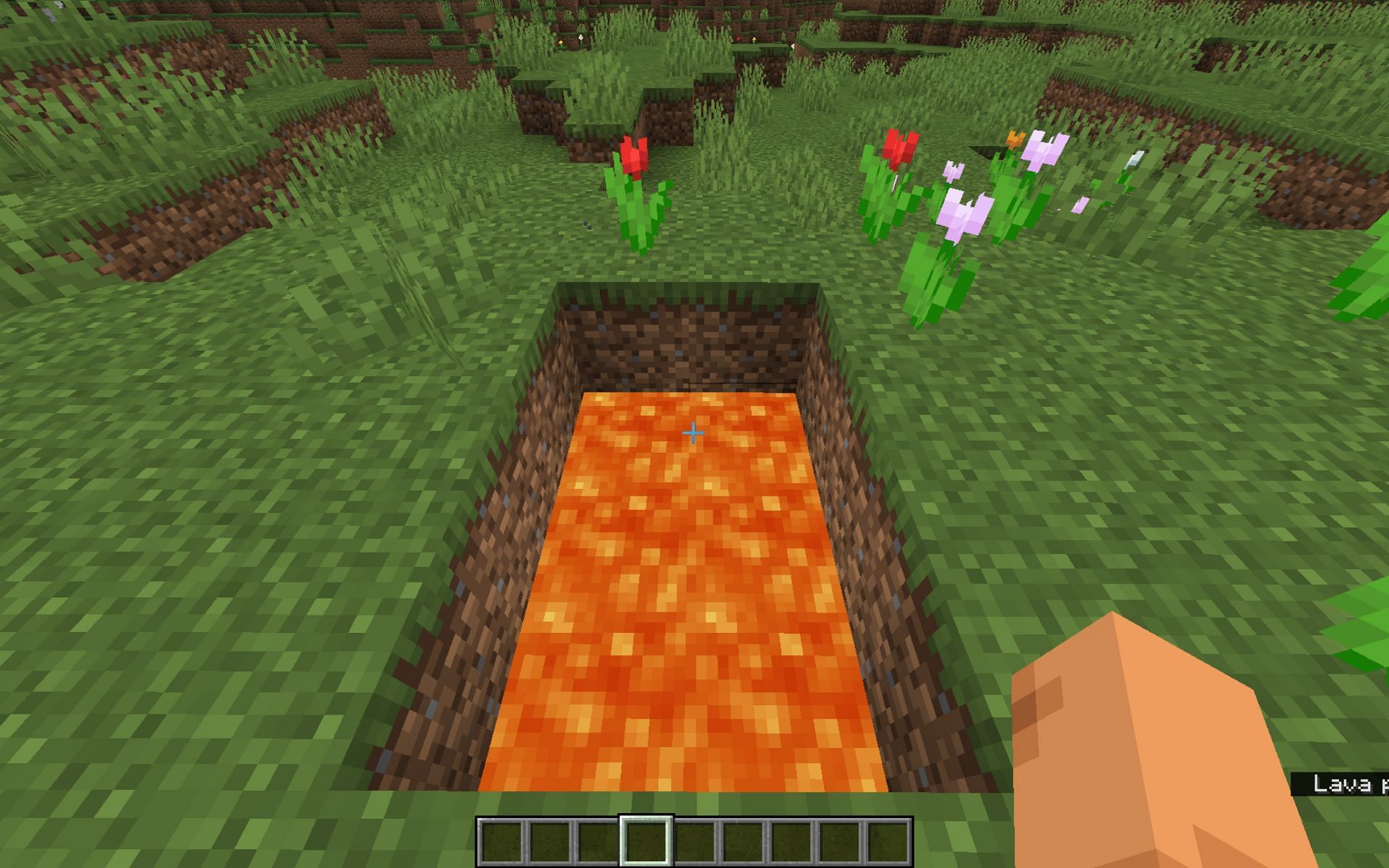 Lava is one of the most popular methods of pranking players (Image via Mojang)