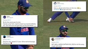 “By far the worst year for him” - Twitterati react as Rohit Sharma gets injured while attempting a catch in 2nd ODI vs Bangladesh