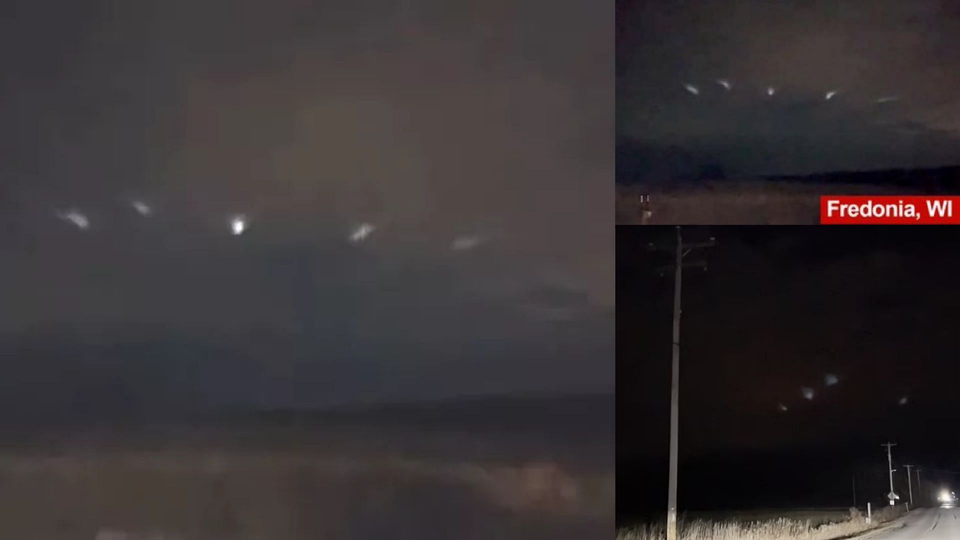 Suspected UFO activity debunked to be Christmas lights (Image via Twitter/DailyLoud and Nazaratata)